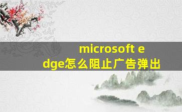 microsoft edge怎么阻止广告弹出